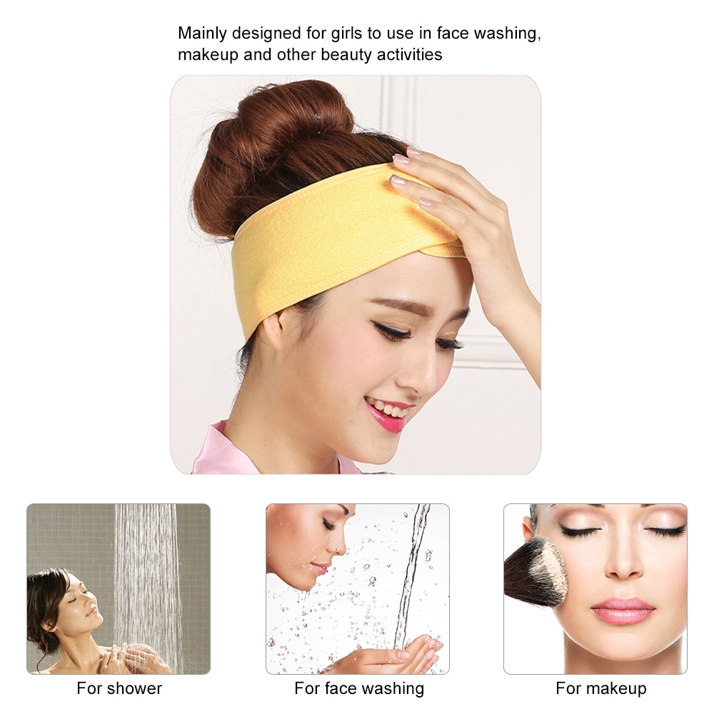 1Pc ducha turbante lavado de cara diadema cinta para cabello suave para niñas cabeza toalla accesorios de bandas para el cabello para la casa