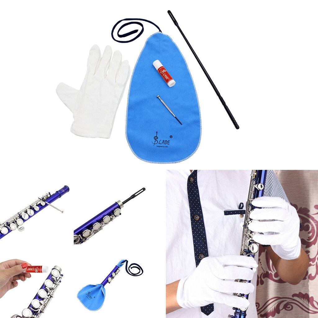 5-in-1 Saxophone Cleaning Care Set Sax Cleaning Care Kits Cleaning Rod Mini Screwdriver Accessory Parts