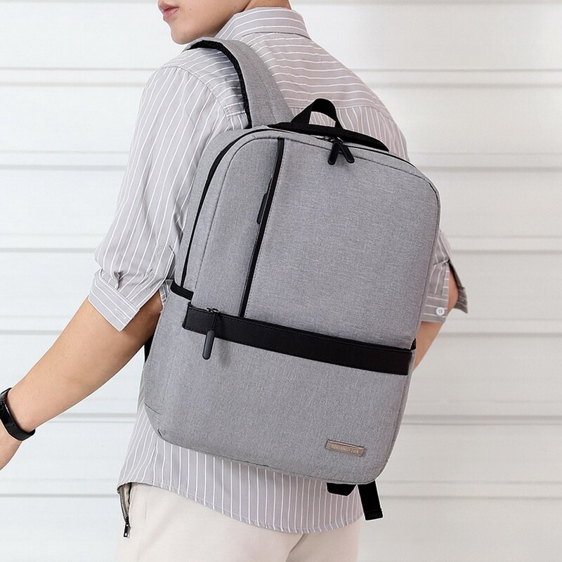 Mode Mannen Rugzak Slanke Laptop Rugzak Kantoor Bagpack Mannen Zakelijke Tas Unisex Ultralight Rugzak Dunne Rugzak