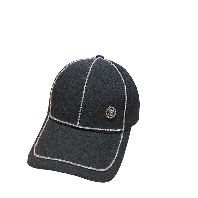 Lente Zomer Versie Van De Netto Rode Mode M Standaard Diamond-Studded Baseball Cap Vrouwen Straat Wilde Zonnebrandcrème Zonnescherm cap