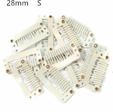Clips de perruque U 3.2cm 2.7cm, 20 pièces/ensemble, Clips pour Extensions de cheveux naturels/tissage, accessoires de Salon moyen: S  Beige