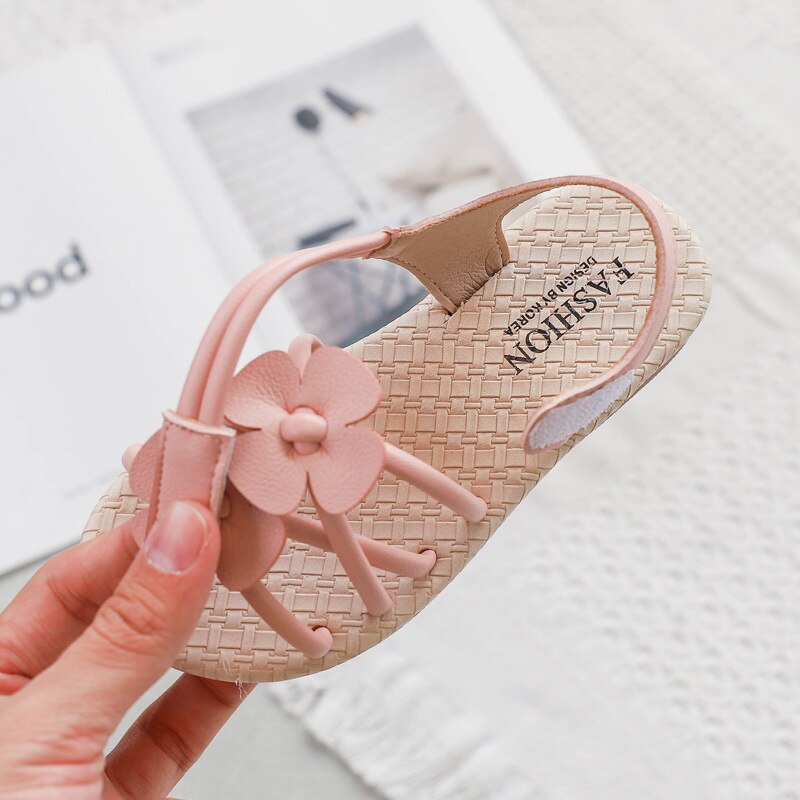 Zomermeisjessandalen, instappers met bloemen, prinsessenfeestschoenen voor meisjes, maat 26-30, peuterschoenen voor meisjes