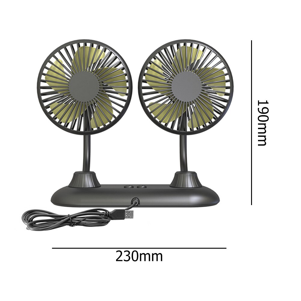 Usb Auto Ventilator Voor Dashboard Luchtcirculatie Fans Abs Drie Snelheden Aanpassing Zomer Luchtkoeling Ventilator