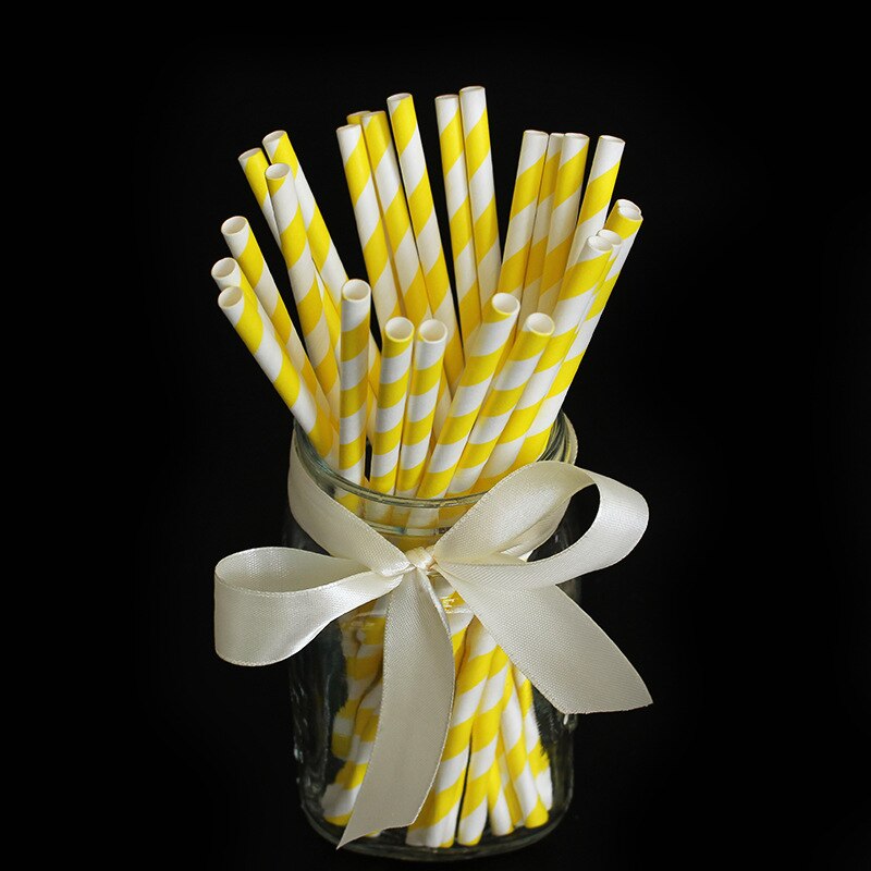 25 Stuks Gestreepte Papier Rietjes Voor Baby Shower Wedding Party Kids Verjaardagsfeestje Decoratie Benodigdheden Papier Rietjes