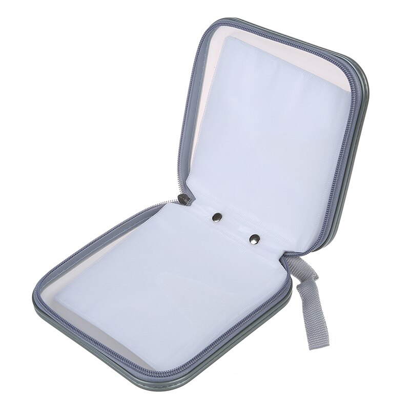 Étui de transport pour 40 cd disques dvd, pochette portefeuille, sac, boîte rigide: Argent