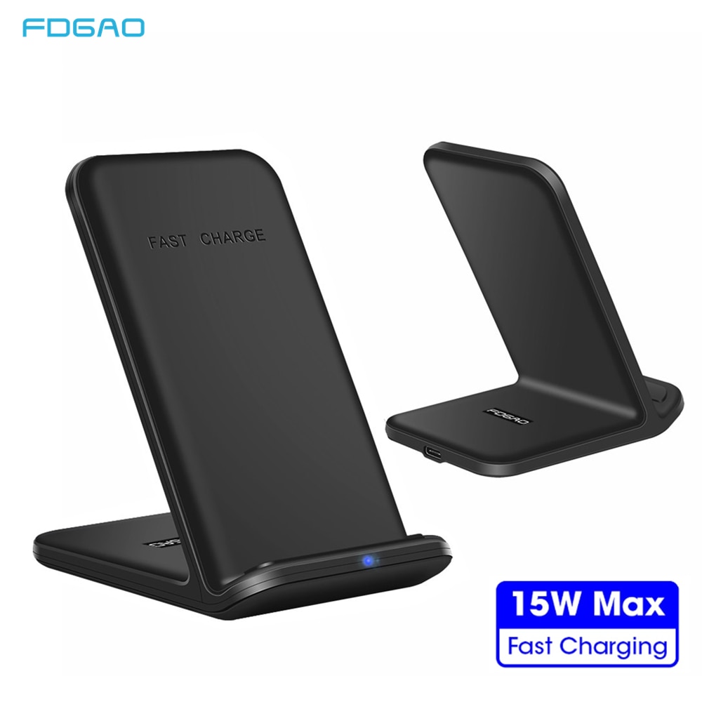 15W Qi Wireless Charger for Samsung S9 S10 S20 iPhone 11 X XS MAX XR 8 for Xiaomi 10 Huawei P40 Pro Fast Wireless Charging Stand