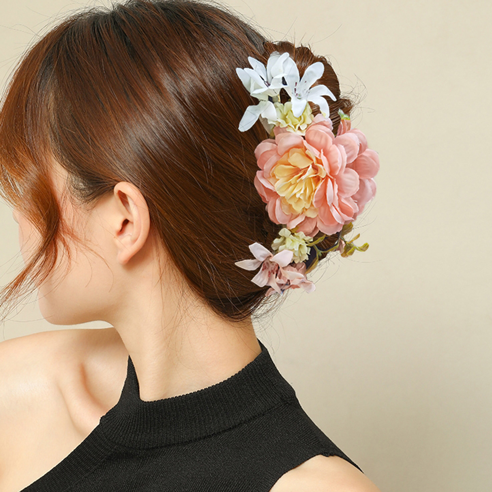 Haimeikang, pinza para el pelo de flores de gran tamaño, garras, cangrejo para el pelo, pasadores gruesos, horquillas, accesorios para el cabello de de verano para mujer