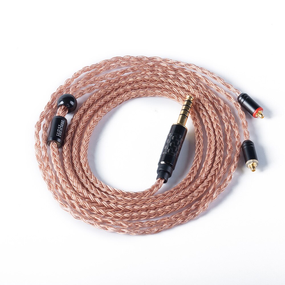 Cable de cobre y cristal HiFiHear de 16 núcleos de importación individual 2,5/3,5/4,4mm con conector MMCX/2pin para ZS10 AS10 AS16 C16 C10 V90