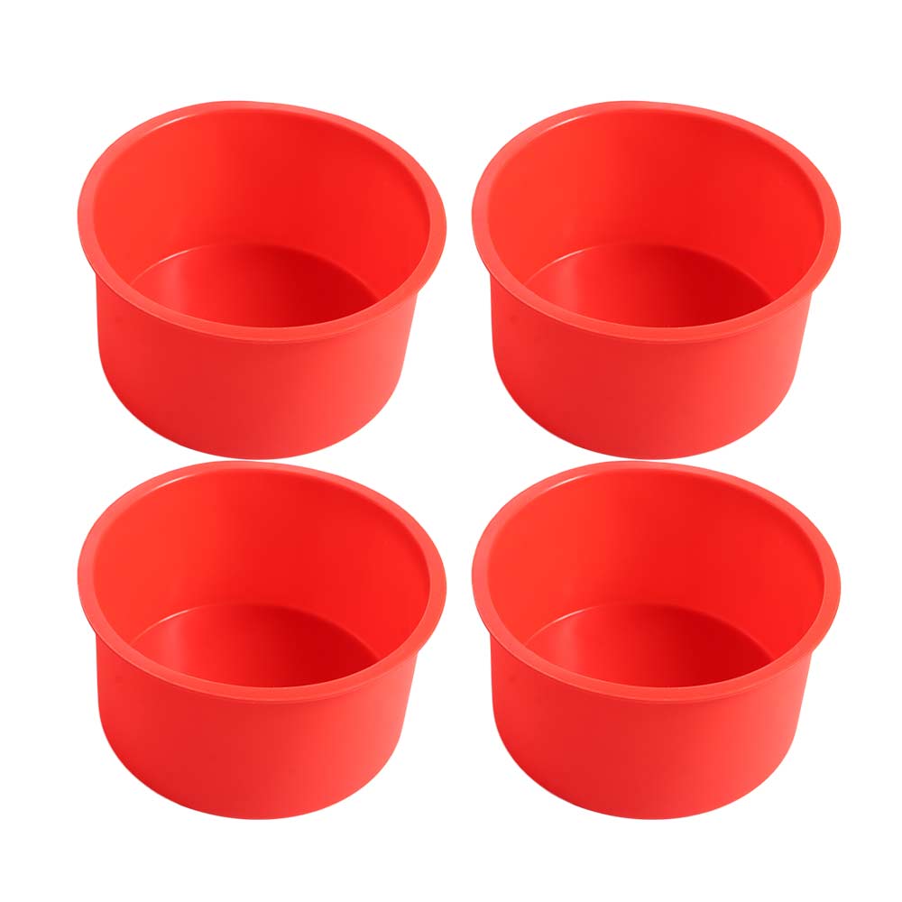 Reusable 4 Inch Tray Baking Pan Dessert Making for Truffles Jelly Cake Pan Cake Mold Baking Tools Bakeware: light yellow