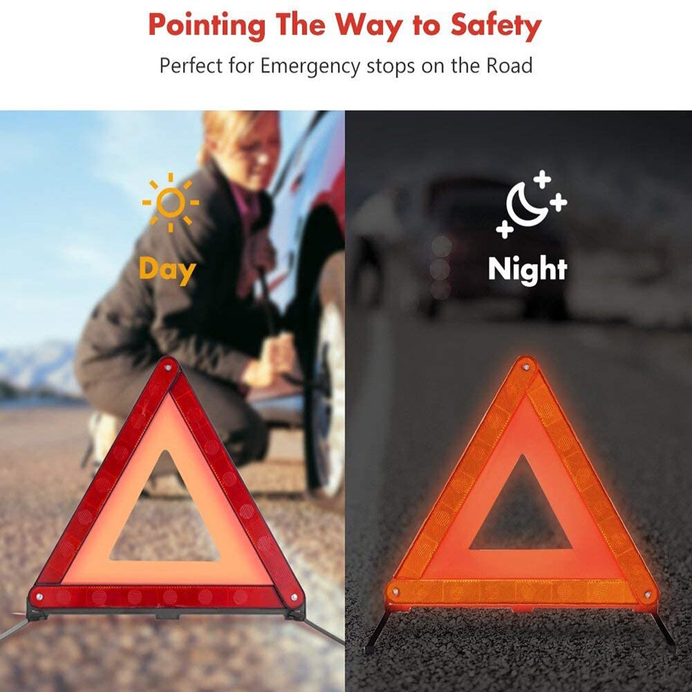 Emergency Warning Triangle European Standard ECE Fold Up Safety Triangle Reflective Warning Kit Traffic Safety Signs Road Signs