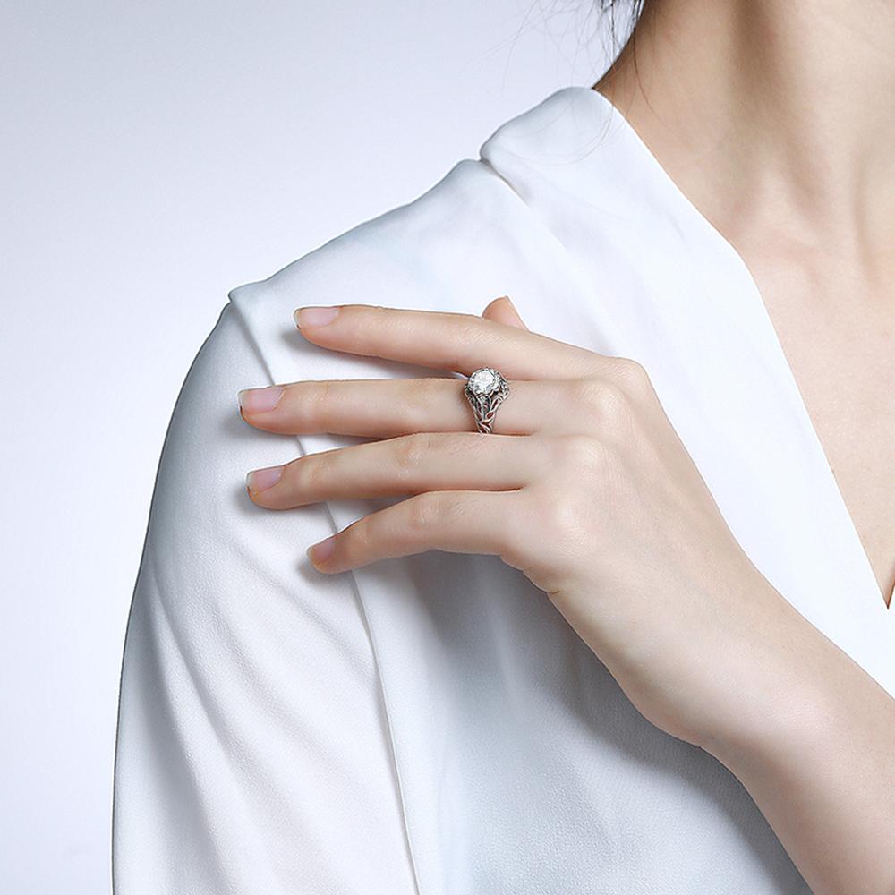 Szjinao impostato di Gioielli Da Sposa per Le Donne 100% Reale dell'argento Sterlina 925 Delicato Ciondolo di Diamanti Anello impostato Partito Famosa Gioielleria Di Marca