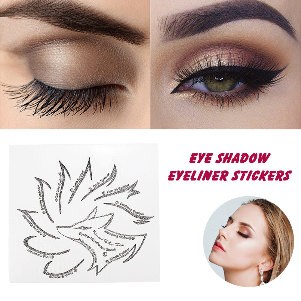 DIY Auge Liner Zubehör Wiederverwendbare Eyeliner Schablone Schablone Karte machen-hoch Werkzeuge Moldel Zeichnung führen Styling Gestaltung