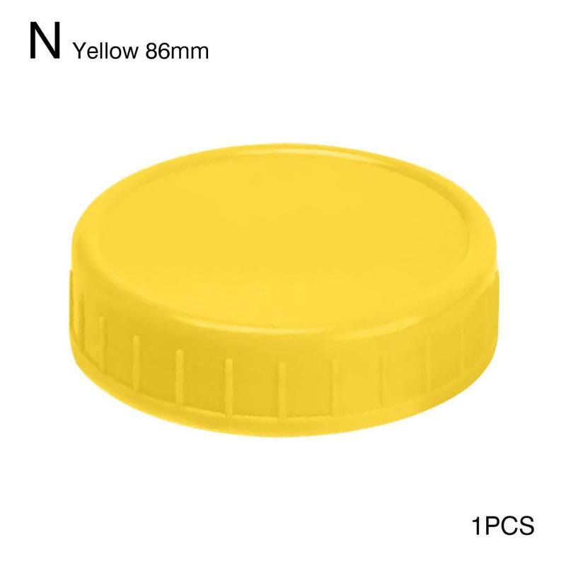 70/86mm Mason Jar Lids Leak Proof Seal Silicone O Ring Plastic Screw Lid Universal Storage Cap Cover For Wide Mouth Mug Cannings: N