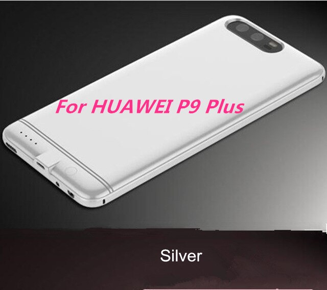 6000mAh Power Bank Cover For Huawei P9/P10 Portable Battery Charger For Huawei P9 Plus Backup Battery Case For Huawei P10 Plus: Silver For P9 Plus