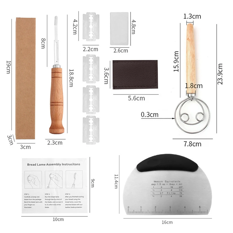 Taglierina per il Pannello Strumento per tagliare il Pannello a lievitazione naturale con 5 zoppo per panettiere Coltello per impasto pasta per Pizza Taglierina per frullino Strumento per pasticceria: Di Colore Giallo chiaro