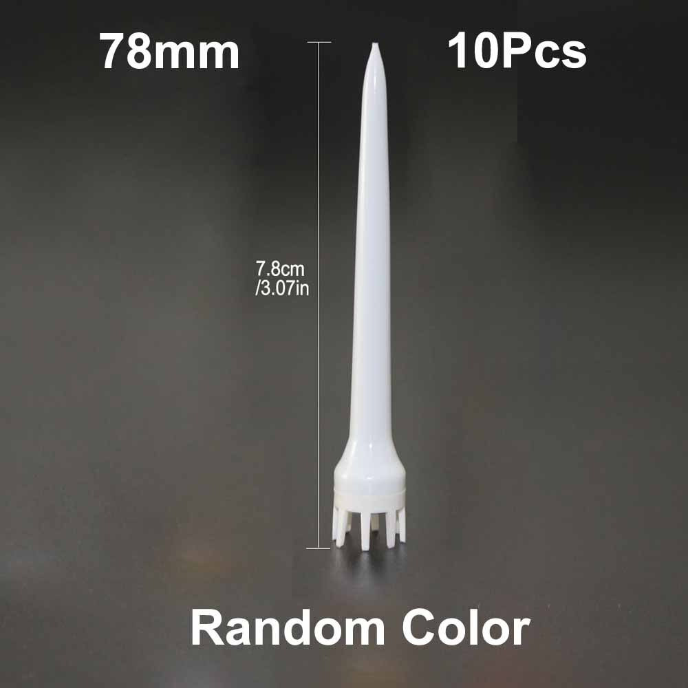 10 Teile/los Kunststoff Golf Abschläge 50mm/62mm/78mm-Reduzieren Reibung & Seite Dreh, mehr dauerhaft & Stabile Golf Kunststoff Abschläge (Zufällige Farben): 78mm - 10Stck