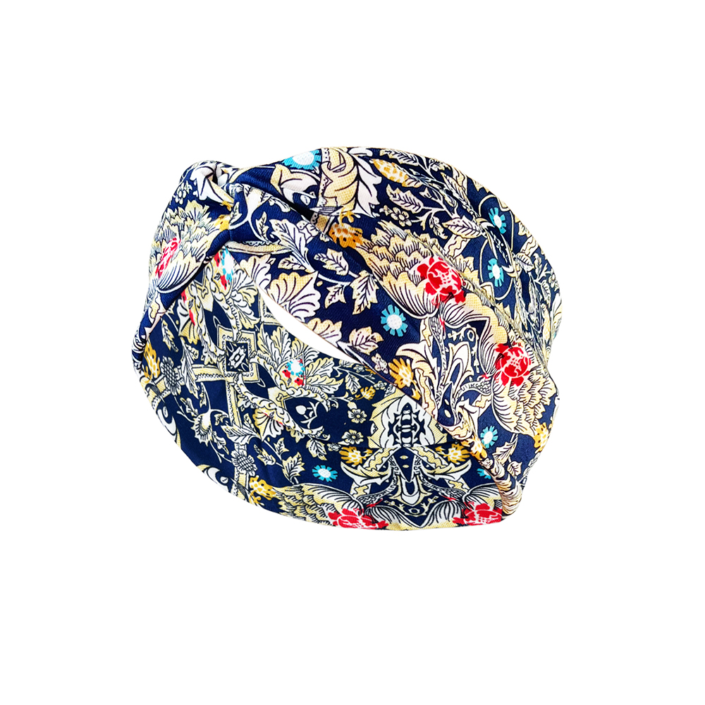 Fasce per la testa fascia per capelli con elasticità incrociata Bandana Stampa Avvolgente per la testa fascia sportiva di bellezza: Beige