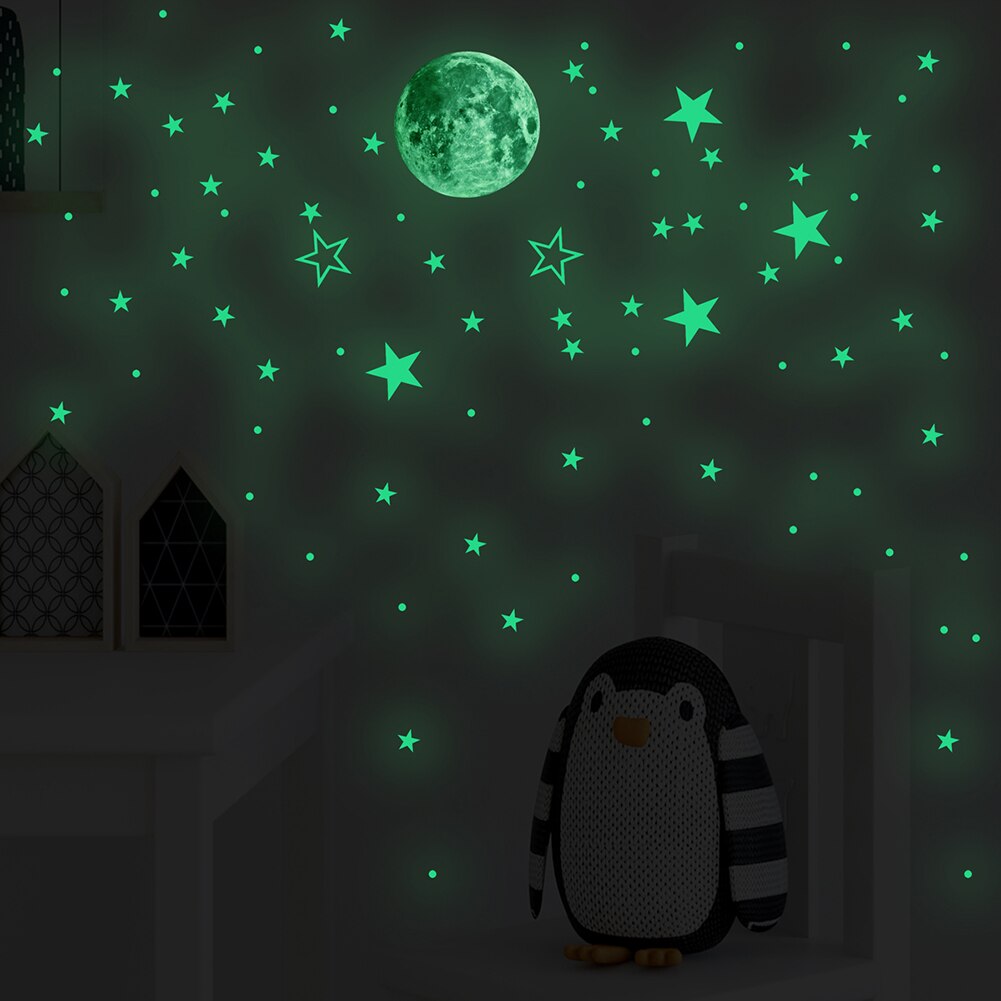 Planet Star Lichtgevende Muurstickers Decoratieve Muur Sticker Voor Kinderen Kamer