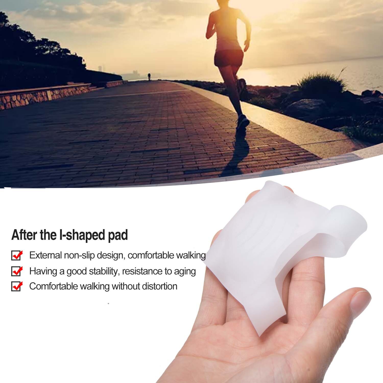 1 paar I-type Top Siliconen Gel Voeten Hak Protector Sokken Anti-kraak Kussen Voet Pads Zachte anti-slip soft Tool C1476