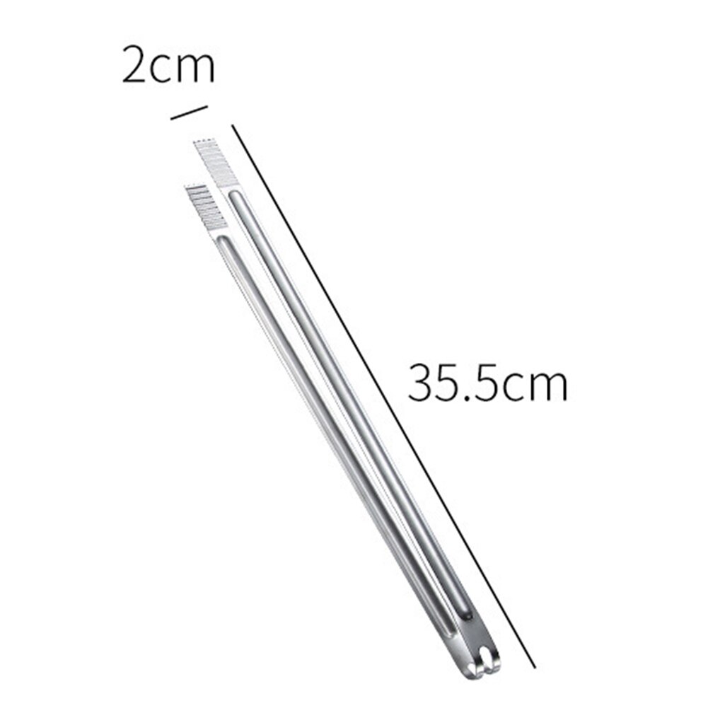 Portable Food Tongs Stainless Steel Tongs Kitchen BBQ Meat Salad Bread Cooking Tongs Food Clip Barbecue Clip Tongs Kitchen Tools: 14Inch