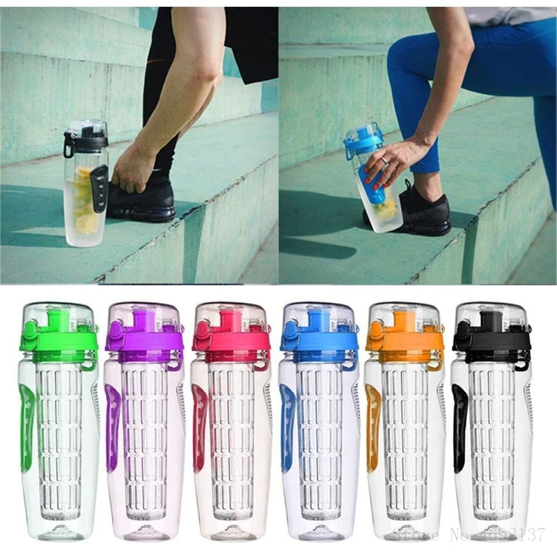 800Ml/1000Ml Bpa Gratis Fruit Infuser Water Fles Draagbare Sap Shaker Reizen Sport Drinken Flessen Detox Water fles