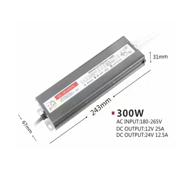 LED-Lampenbeleuchtungstransformatoren AC180-265V zu DC12V DC24V100W200W400W600W Wasserdichte IP67-Versorgungsbeleuchtung Aluminiumtransformatoren: Gold / 230V