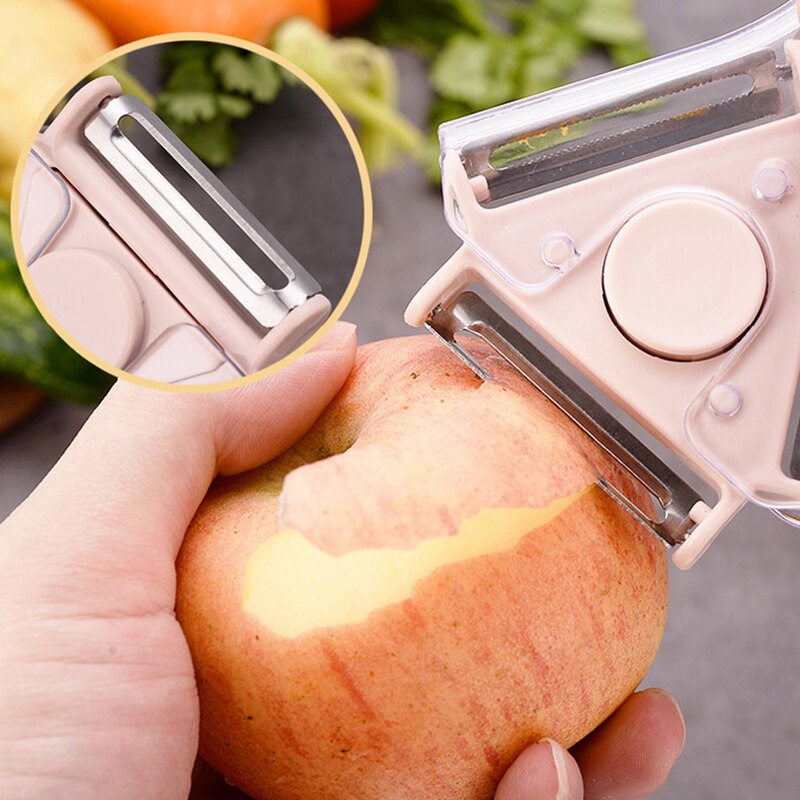 3 In 1 Multi Function Rotary Hanging Round Fruit Vegetable Tools Planer Peeler Cutter Kitchen Gadgets