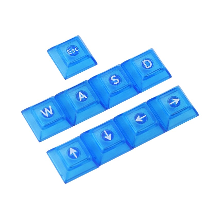9 keys wasd/esc/direction key dsa profile backlit keycaps for cherry mx switches mechanical keyboard keycap diy