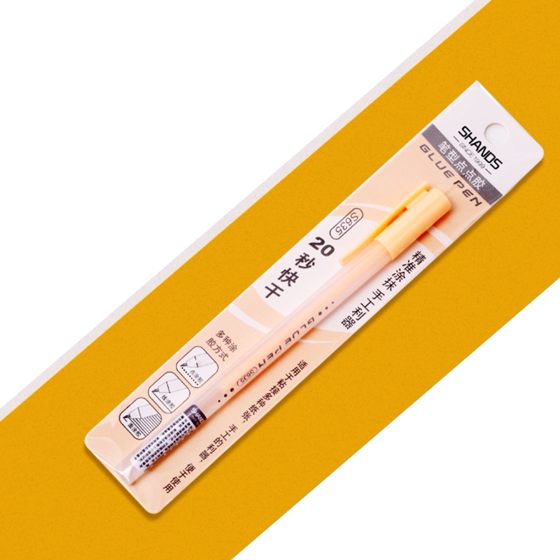 Pen Shaped Glue Stick Transparent Washable Adhesive Glue Pen for DIY Paper Art Crafts Photo Album Cards Making: Orange