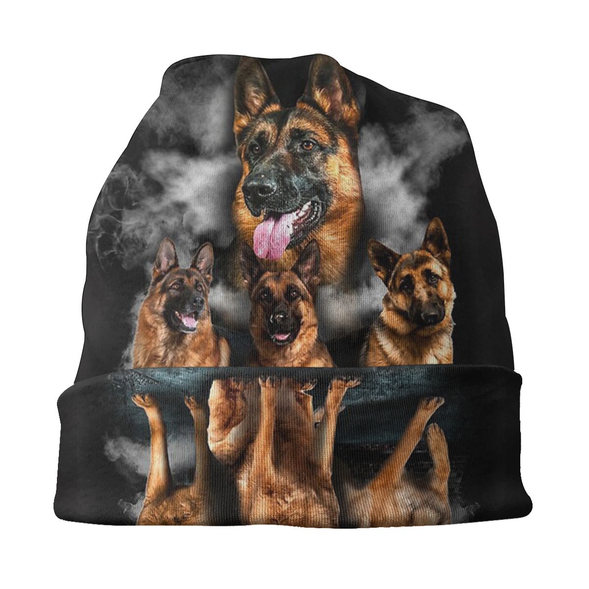 Bonnet en tricot pour chien de berger allemand, Bonnet pour amoureux des animaux, Hip Hop, Skullies de rue, chapeau pour hommes et femmes, à double usage