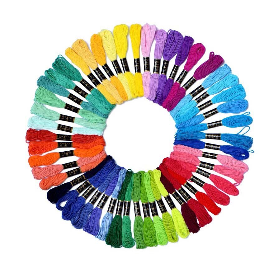 50-200pcs Multicolor Cross Stitch Threads Cotton Sewing Skeins Embroidery Thread Silk Line Floss Skein Kit DIY Sewing Tool Craft