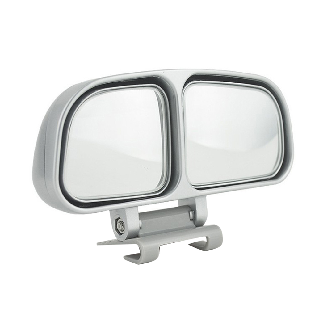 Bil bagfra blindspids zone spejl vidvinkel dobbeltglas bakvendt sidespejl biltilbehør: Nr. .4 rigtigt sølv