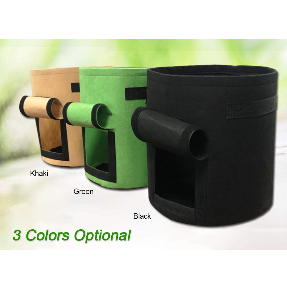 10 Gallons Fabrics Garden Potato Planting Grow Bag with Handles Vegetables Planter Bags for Potato Tomato Vegetable Growing