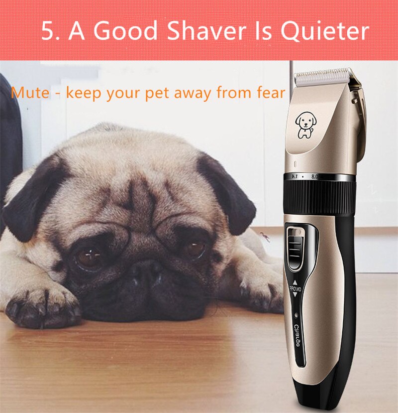 USB Rechargeable Pet Dog Hair Trimmer Animal Grooming Pet Dog Electric Hair Trimmer Pet Grooming Kit Dog Grooming