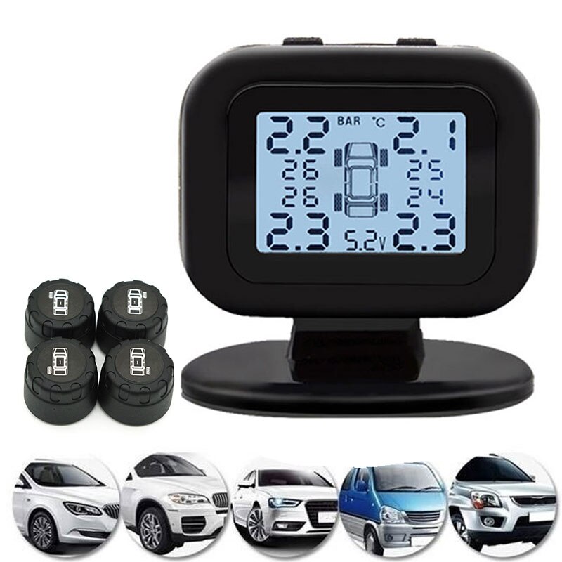 Universal Tire Pressure Monitoring System Gauge Tmps Meter TPMS USB External Sensor Automobile Intelligent Monitor