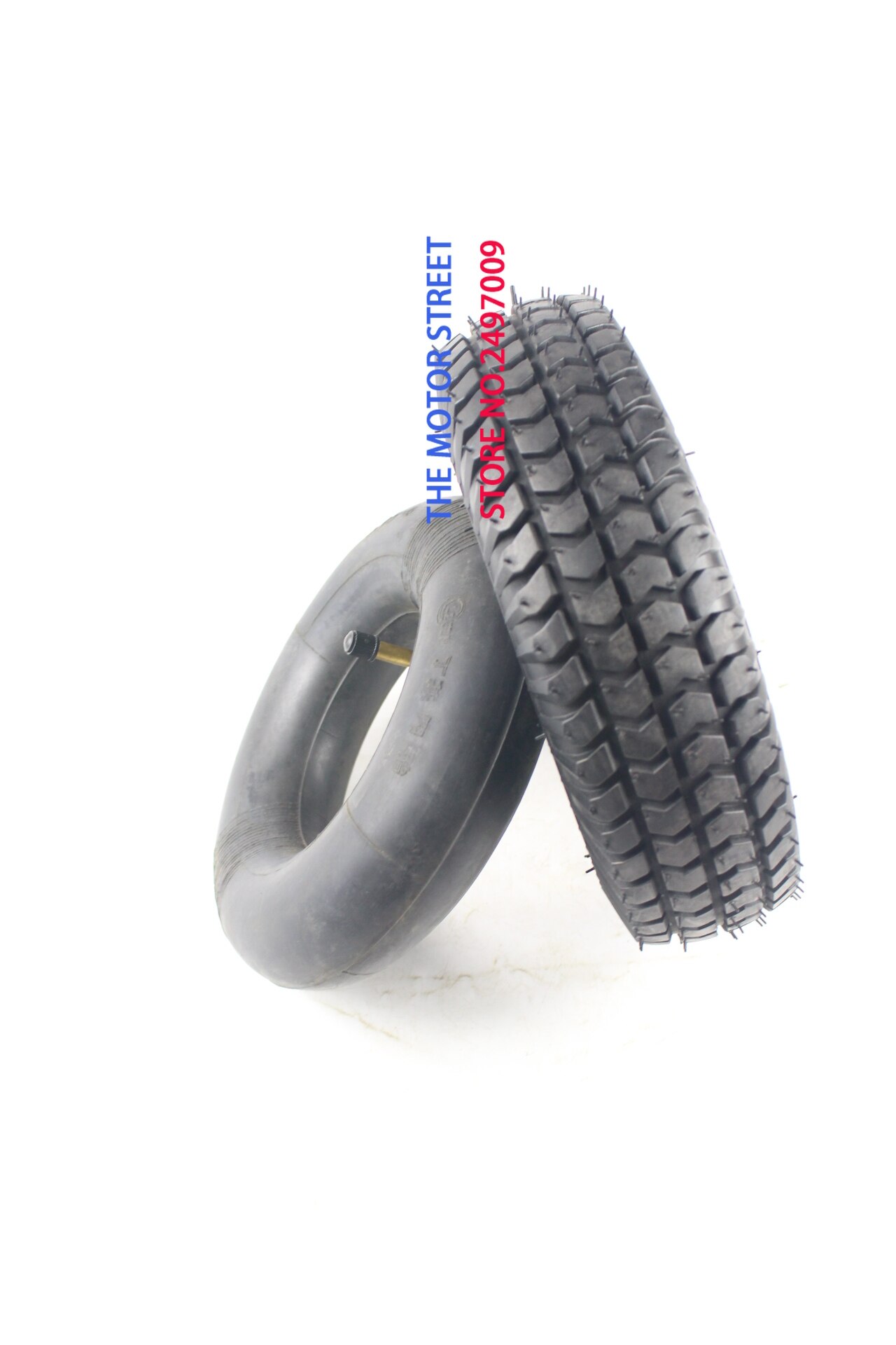 260x85 tire and inner tube 3.00-4 (10"x3", 260*85) Knobby Scooter, ATV and Go Kart Tire and Tube motor tire good