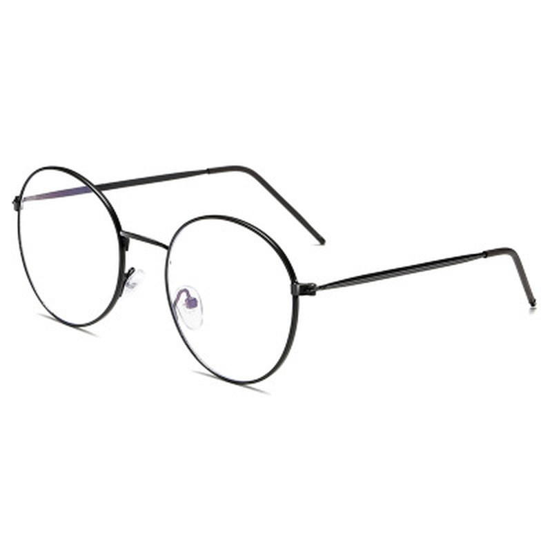 Monture de lunettes rétro Vintage en métal rond pour hommes et femmes, Anti-lumière bleue, Anti-rayons, montures pour les yeux, lunettes à verres transparents