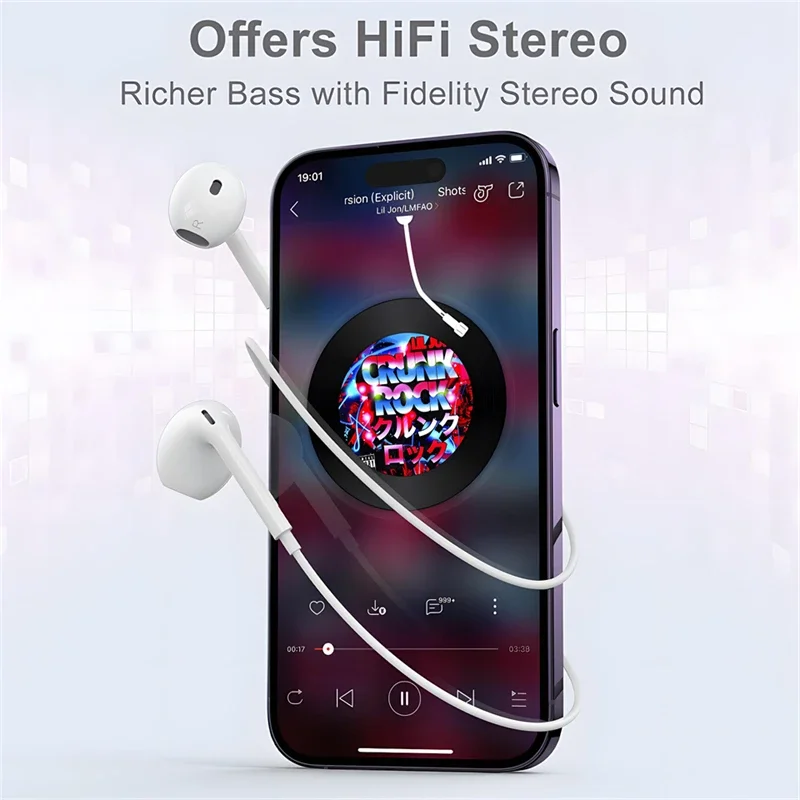 Słuchawki przewodowe typu C do Xiaomi 15 14 13 12 11 Redmi Phone 3.5MM Słuchawki do Huawei Samsung Earbuds Laptop z mikrofonem HD