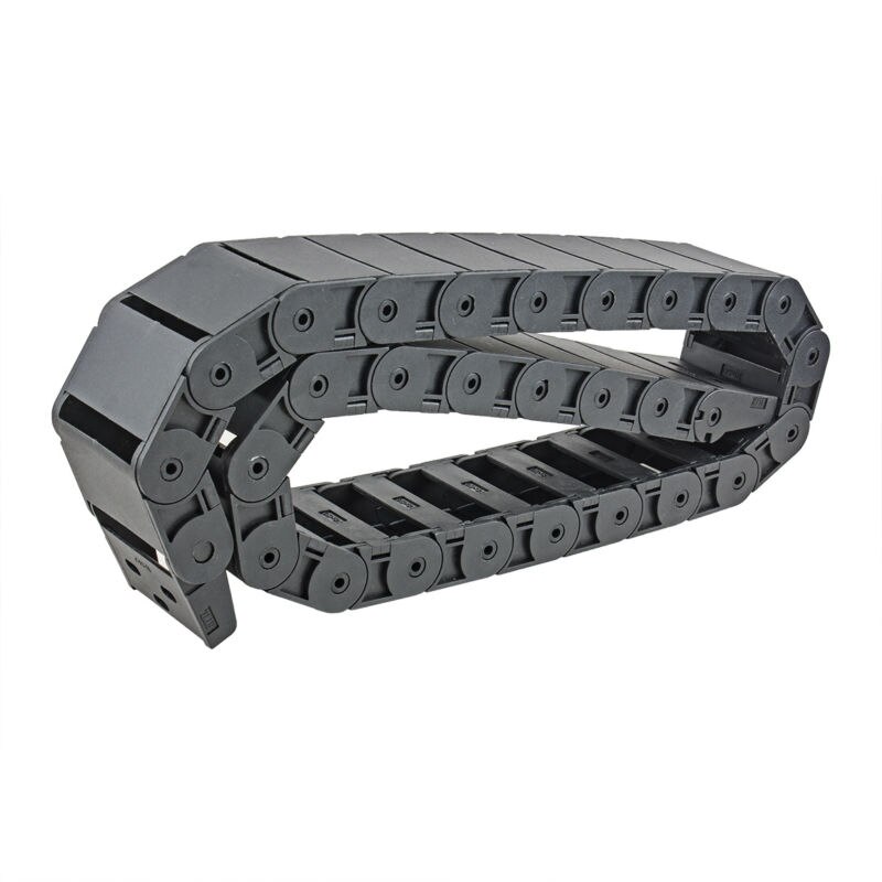Uxcell  r38 18 x 50mm plastkjede halvlukket kabel dra kjede metalltråd bærer kabel kjede 1m til 3d skrivere cnc ruter maskinverktøy