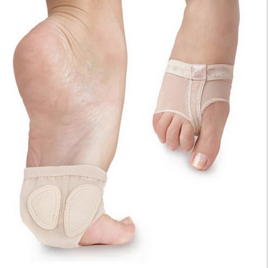 2 stuks/paar ritmische ballet drill danspoot schoenen gymnastiek voet teenslippers elastische zachte dansschoenen halve zool accessoires unisex