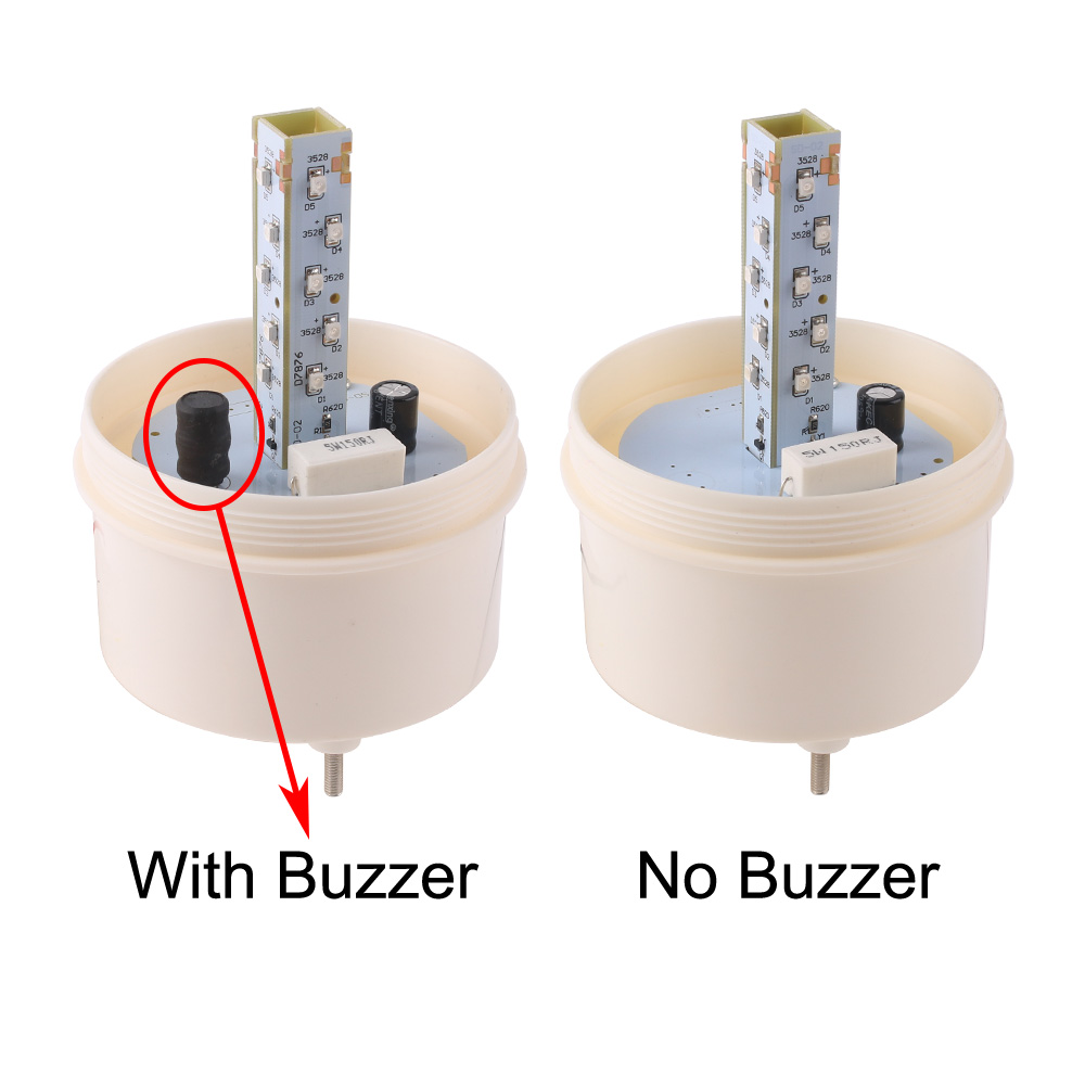 Industrielle akustische visuelle Alarm Summer LTE-1101J rotierendes Licht blinkendes Signal Warnleuchte Blitz Sirene Anzeige LED DC24V12V
