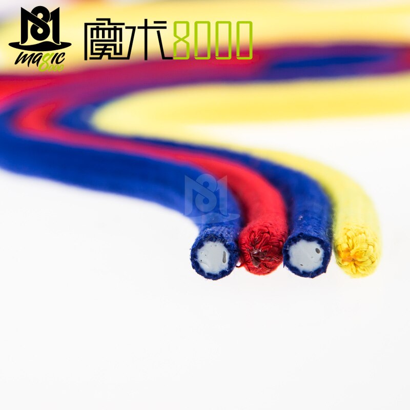 Precision Packaging Three Strings Three Color Linking Ropes Magic Trick Red Yellow Blue Rope Magic Props Close-Up Funny