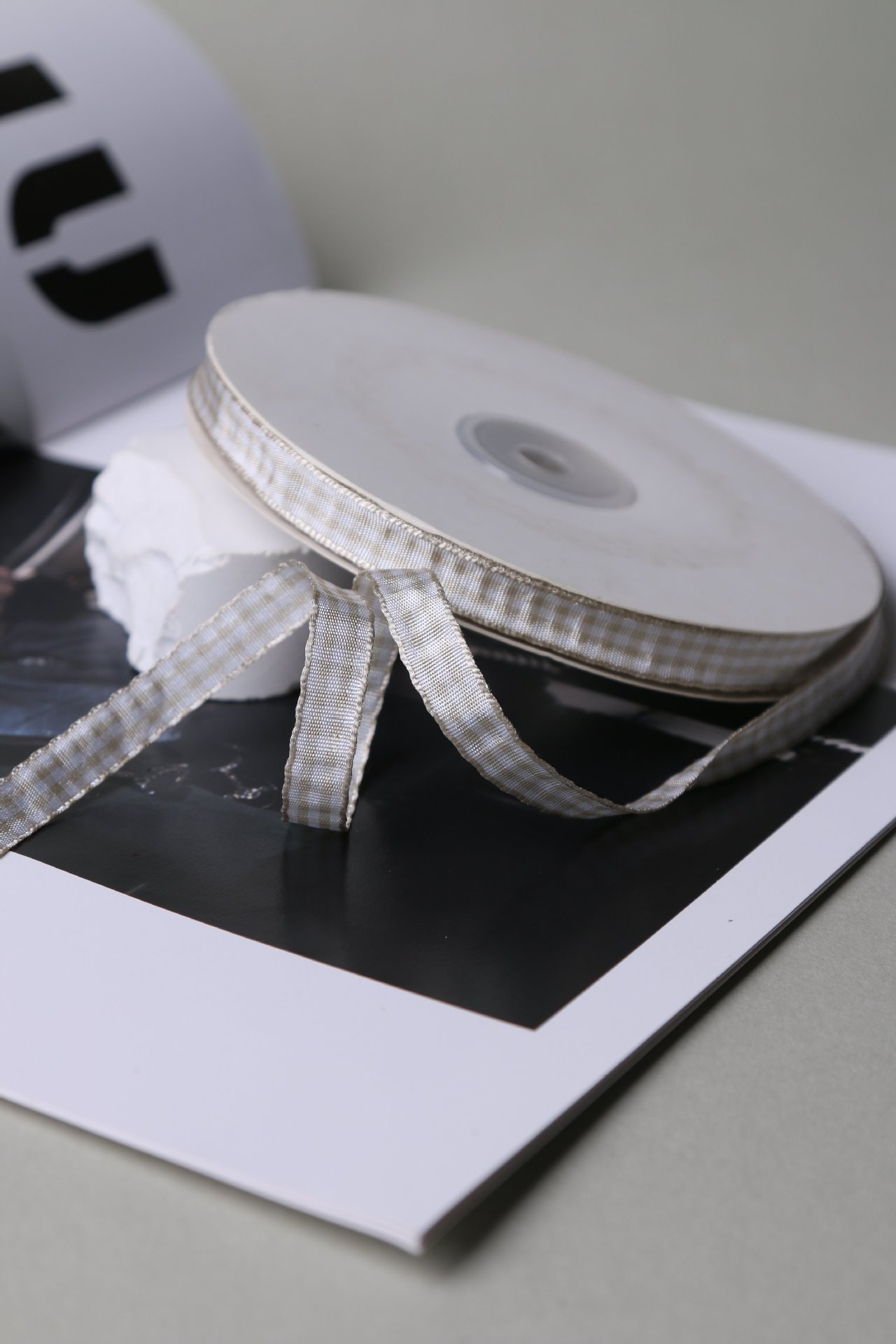 50 Yards 10mm Gingham Ribbons for Wedding Christmas Party Decorations Wrapping DIY Crafts Bow Hair Plaid Ribbon Packaging