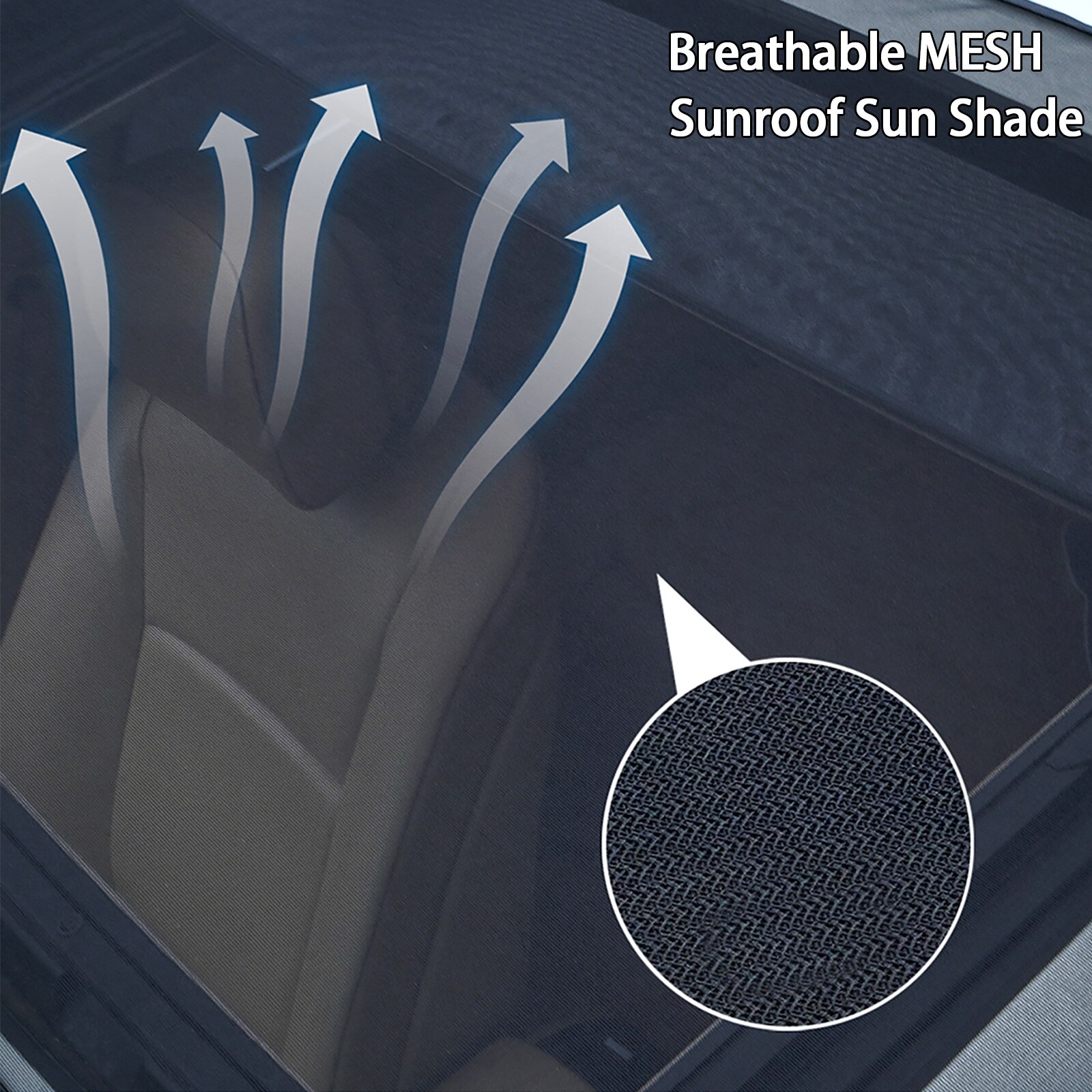 Magnetic Moonroof Sunroof Net Cover Awnings Shade Moon Roof Mesh Camping Bug Screen Sunlight Road Trip Summer for VAN SUV Tent