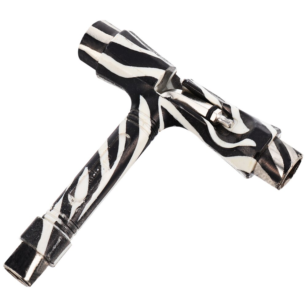 All-in-One Skate Tools Multi-Function Portable Skateboard T Tool Accessory: Zebra pattern