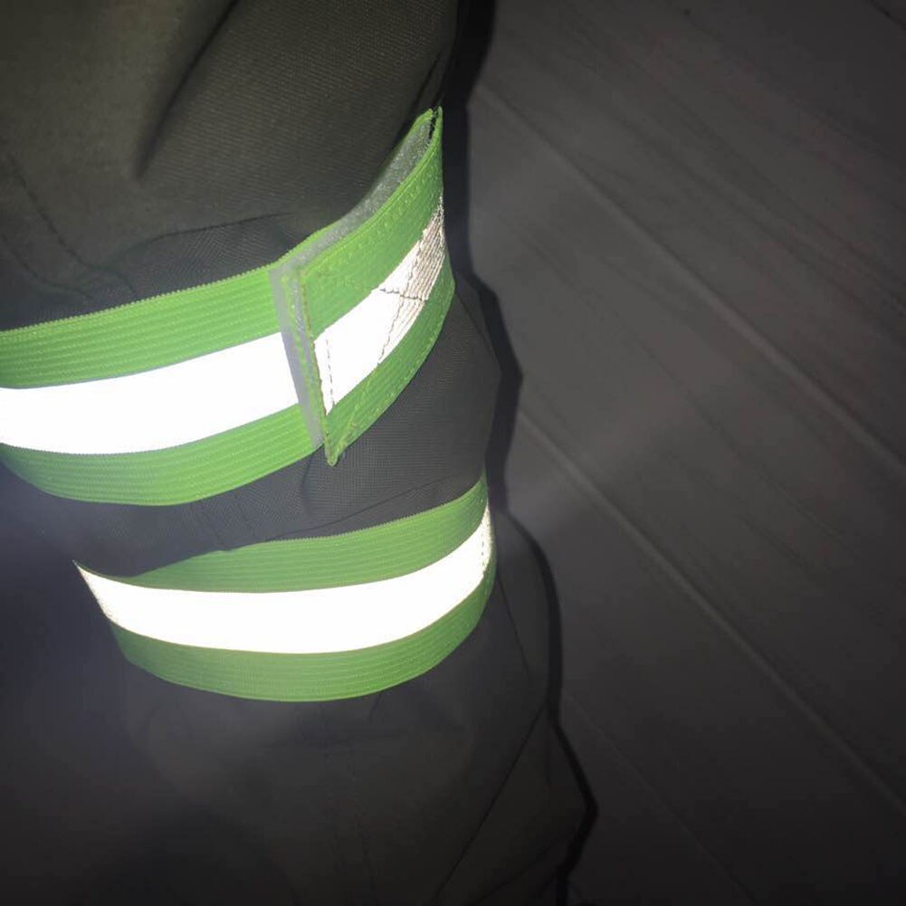Elasticated Armband Wristband Durable Safety Reflective Belt Strap Snap Arm Band Armband for Night Jogging Walking Biking