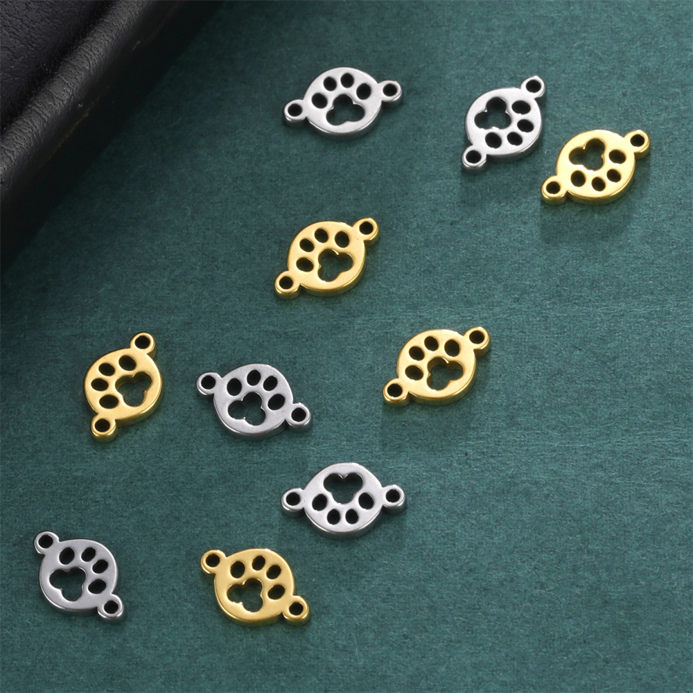 10 pz/lotto Piccoli Ciondoli tutto'ingrosso per Collane Bracciali Pendenti in Acciaio Inox Accessori per La Produzione di Gioielli Fai Da Te Componente