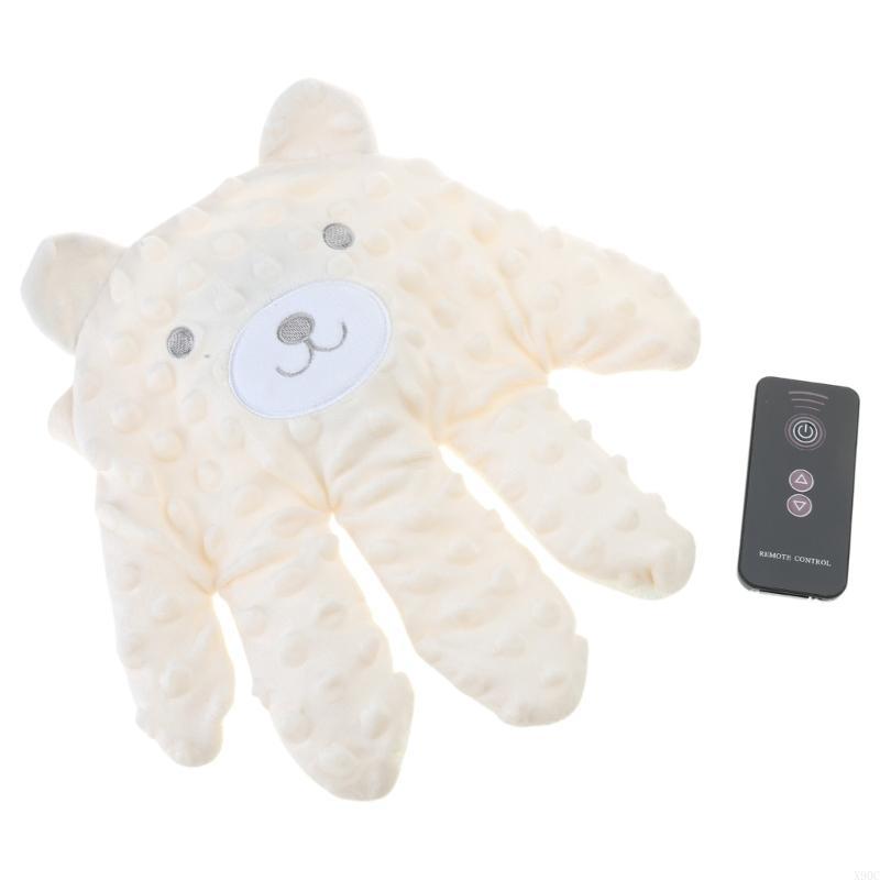 Soothing hand baby calming pillow for children, soft and breathable sleep aid for toddlers with gentle vibration: White