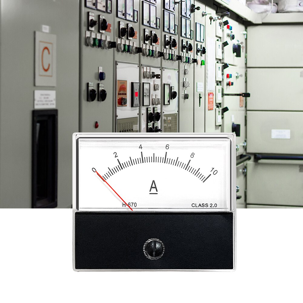 Analog Current Panel Meter Ammeter Gauge Class 2.5 Accuracy DC 0-15A Analog Ammeter Ampere Measurement Tester Gauge Panel