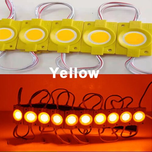 LED-modul 5050 3 LED DC12V Wasserdicht Werbung LED-Modul Weiß RGB Farbe Super Helle Beleuchtung 10 Teile/los: COB-gelb